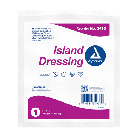 Island Dressing Sterile 4" x 4", 6? x 6?