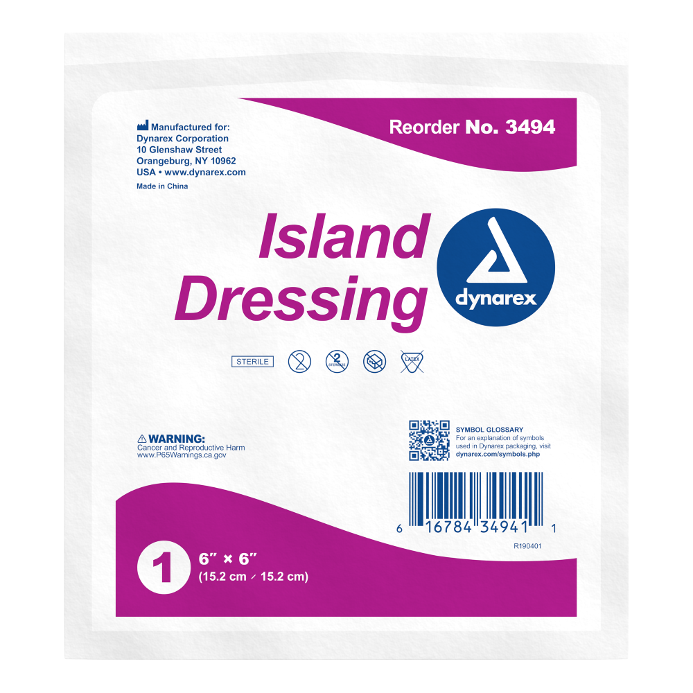 Island Dressing Sterile (indv. bagged) 2" x 3.5"