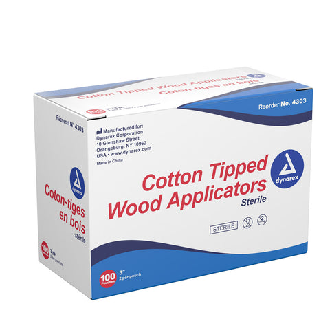 Cotton Tipped Wood Applicators Sterile 3", 6"