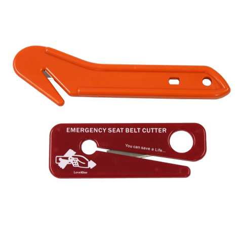 Seatbelt Cutter, Orange ? Plus Size, Red ? Compact