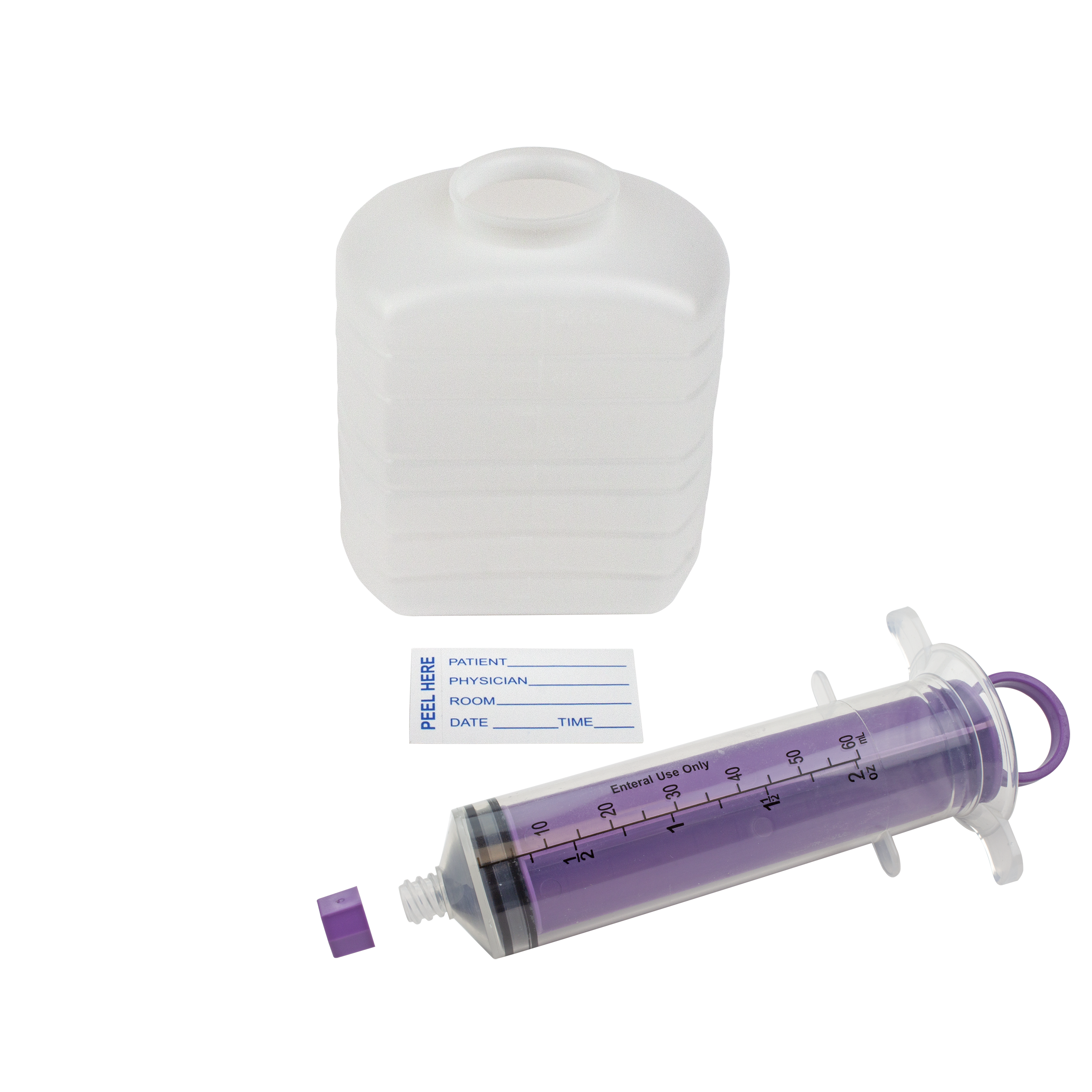 IV Pole Kit -Enteral Feeding Syringe w/ enfit connector (60cc) - Non-Sterile