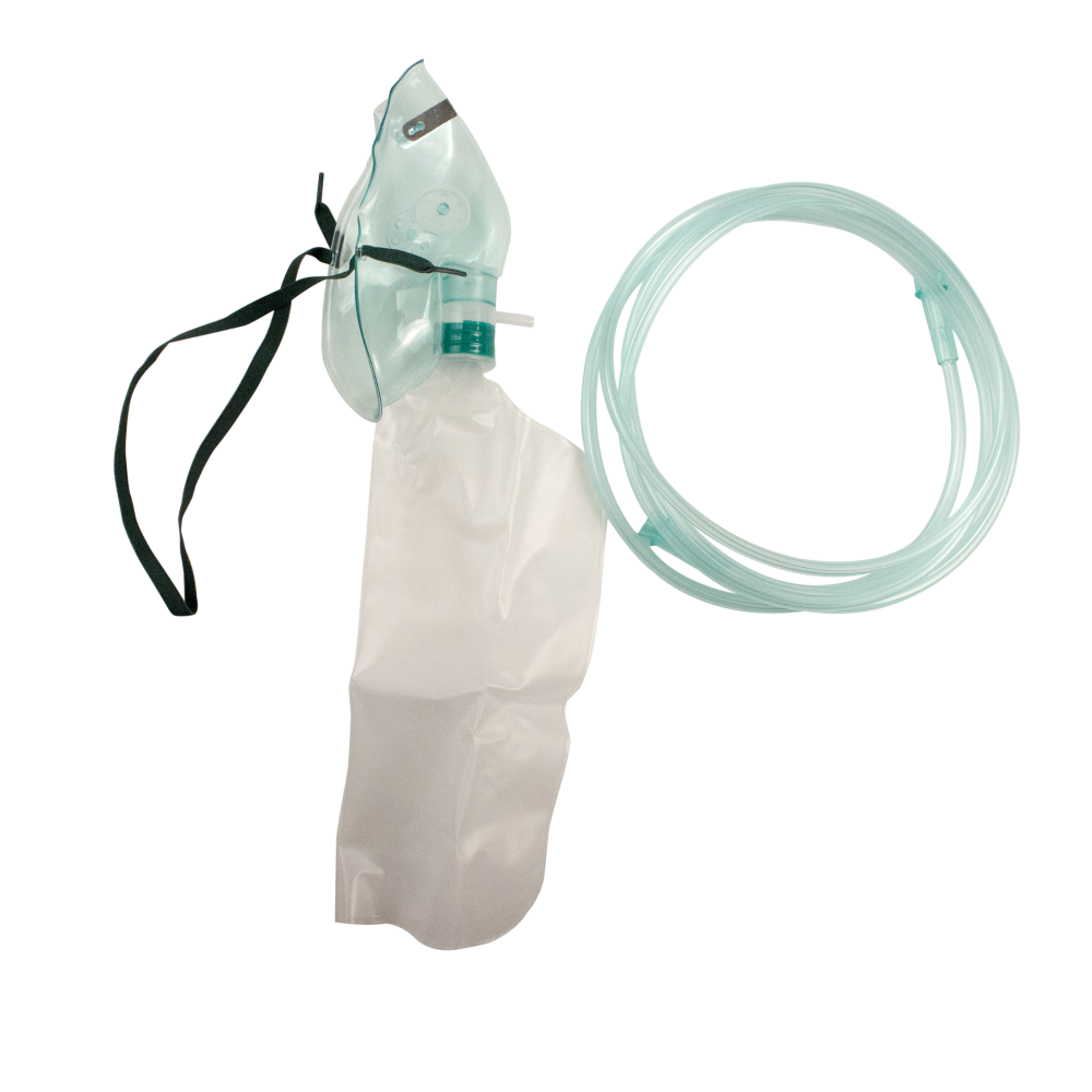 Oxygen Mask Elongated - Adult Medium Concentration, Adult-High Concentration, Pediatric-High Concentration