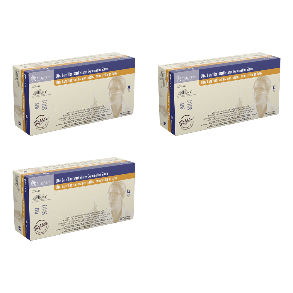 Ultra Care? Latex Exam Gloves- Powder-Free