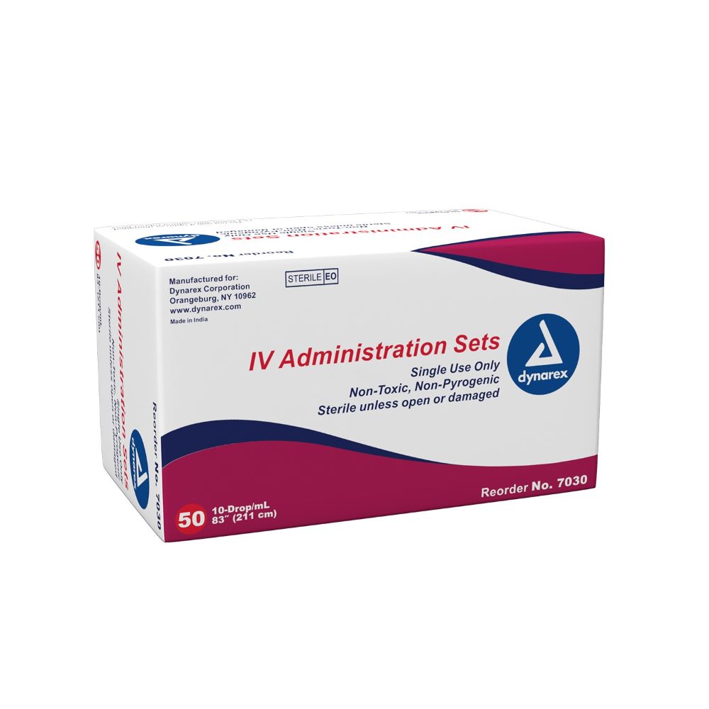 IV Administration Set, 10 Drop 112.2 Needleless Ports Primary Set with Check Valve