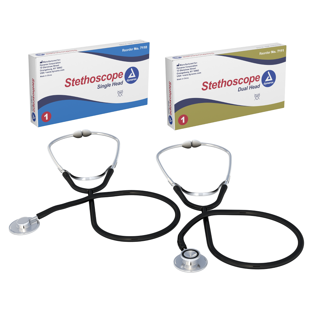 Dynarex Single and Dual Head Stethoscopes