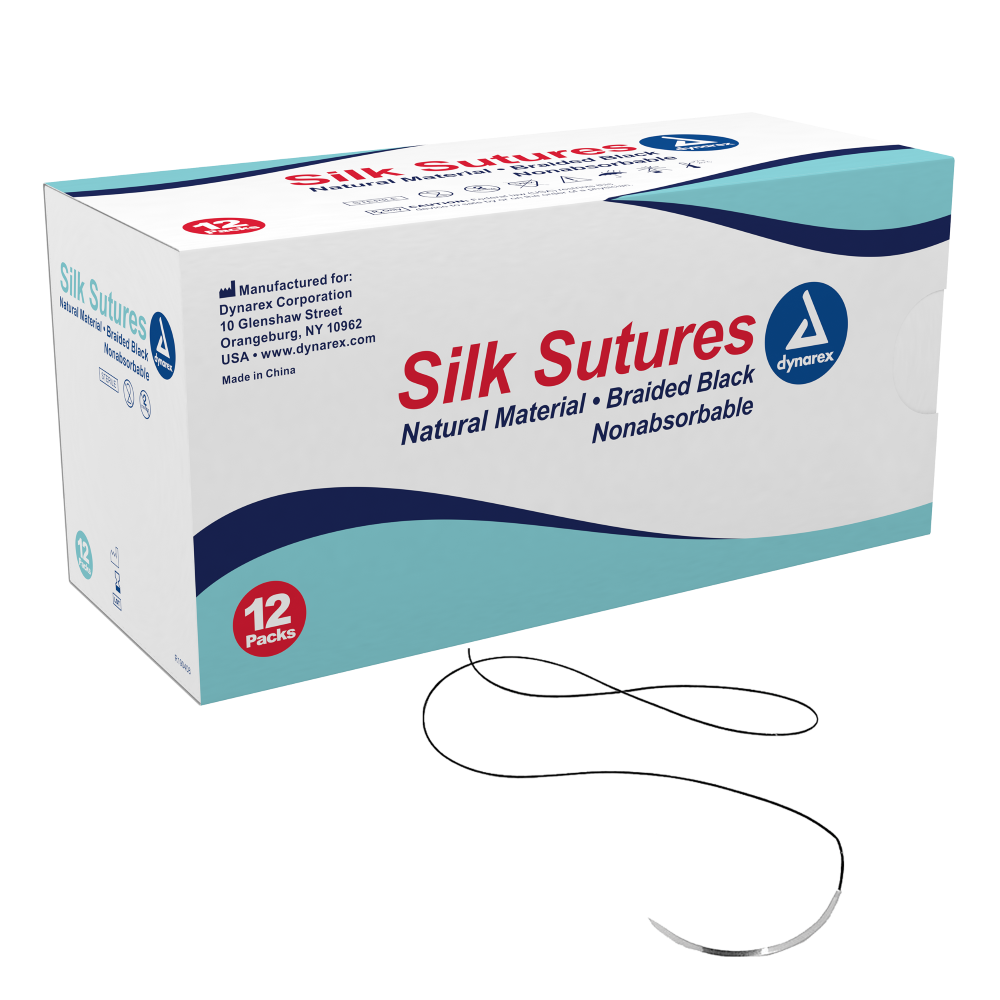 Braided Black Silk Sutures-Non Absorbable Black