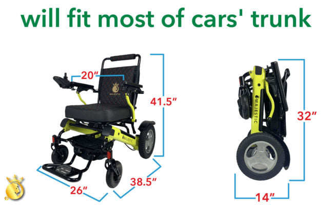 ComfyGO Patriot-11 Foldable Electric Wheelchair (20" Wide Seat)