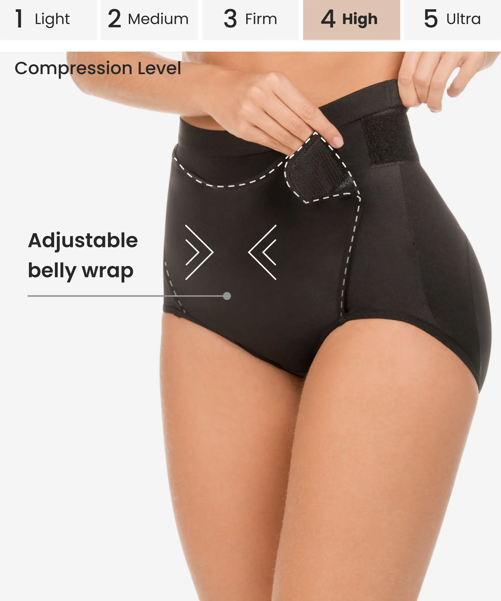 Buy Adjustable Tummy Control Ultra Flex Compressive Panty | Body Shaper | Style 610 |DMG Medical Supply