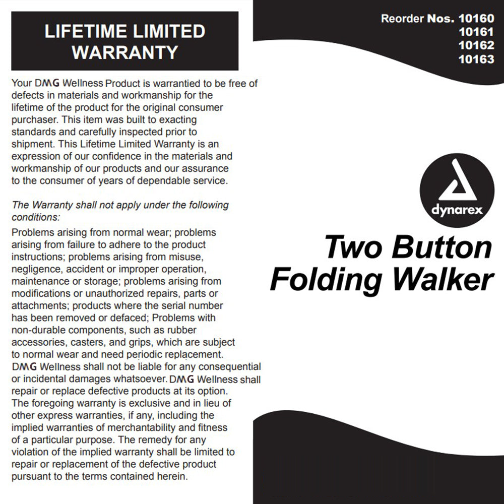 Junior Two Button Folding Walker (25?-32?)