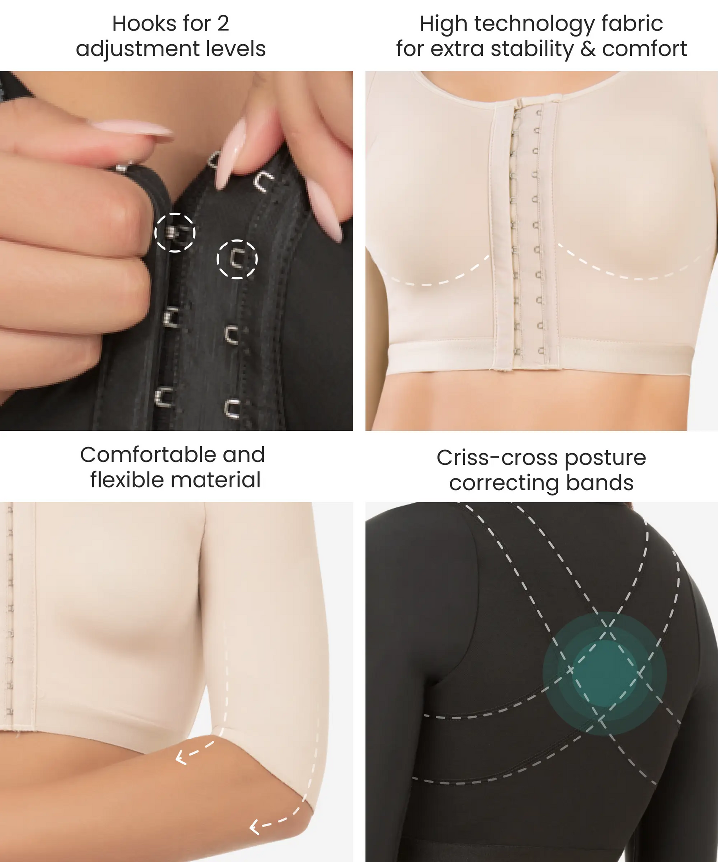 Buy Arms and Bust Shaper Bra With Back Support | Body Shaper | Style 289 |DMG Medical Supply