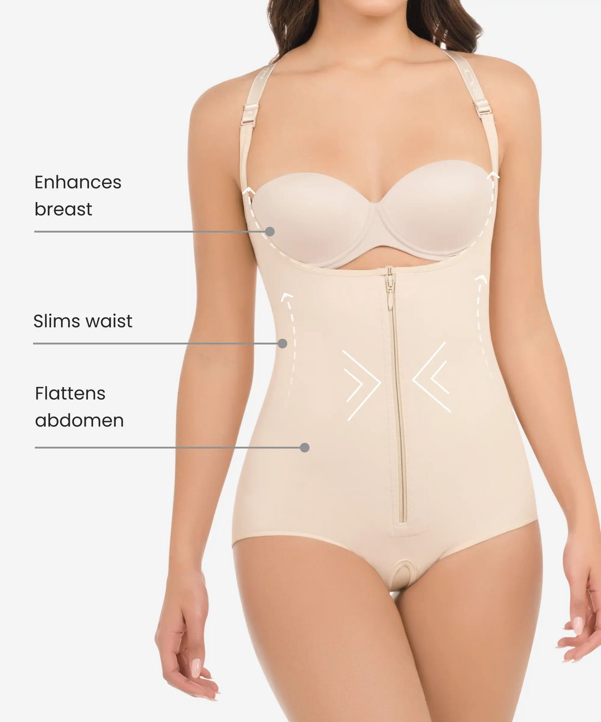 Butt-Lifting Compressive Bodysuit Body Shaper - 283 style