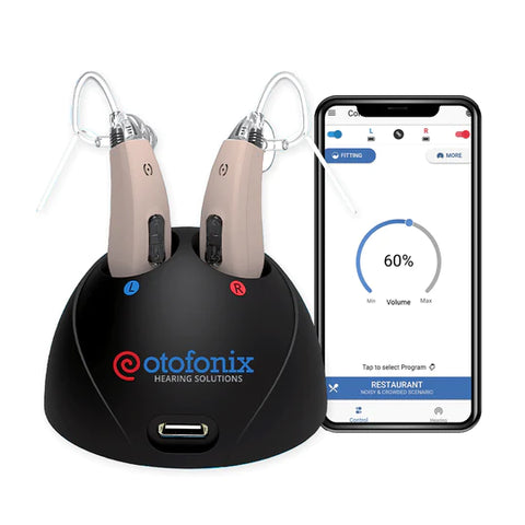 Rechargeable, Bluetooth, Advanced Noise Reduction, Otofonix GROOVE Hearing Aid