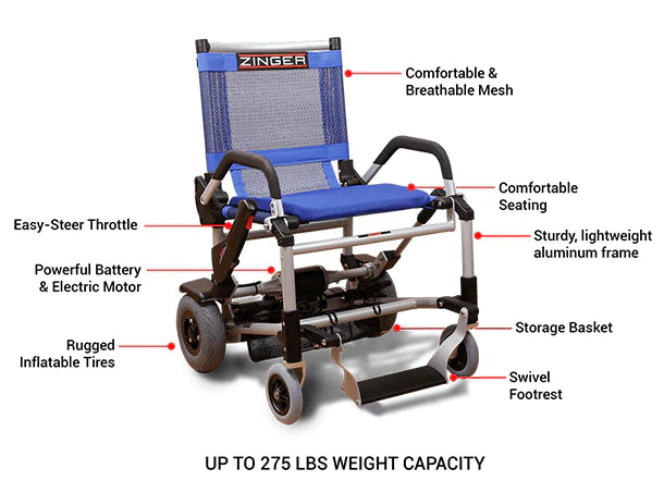 Buy Zinger? Folding Power Chair Two-Handed Control - DMG Medical Supply