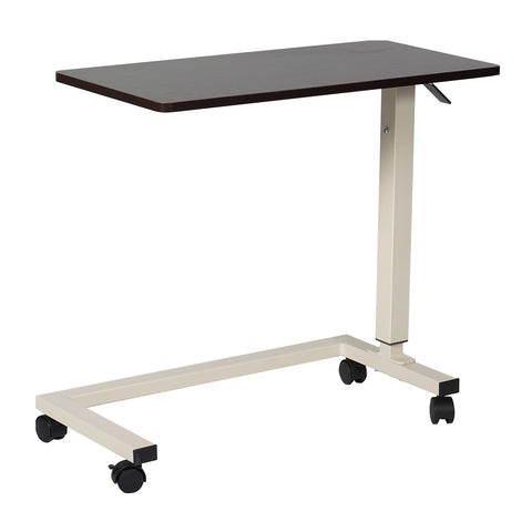 Overbed Table Non Tilt - White U Base with (Cherry, Mahogany, Light Oak)