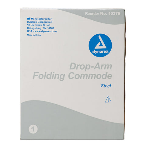Drop-Arm Folding Commode