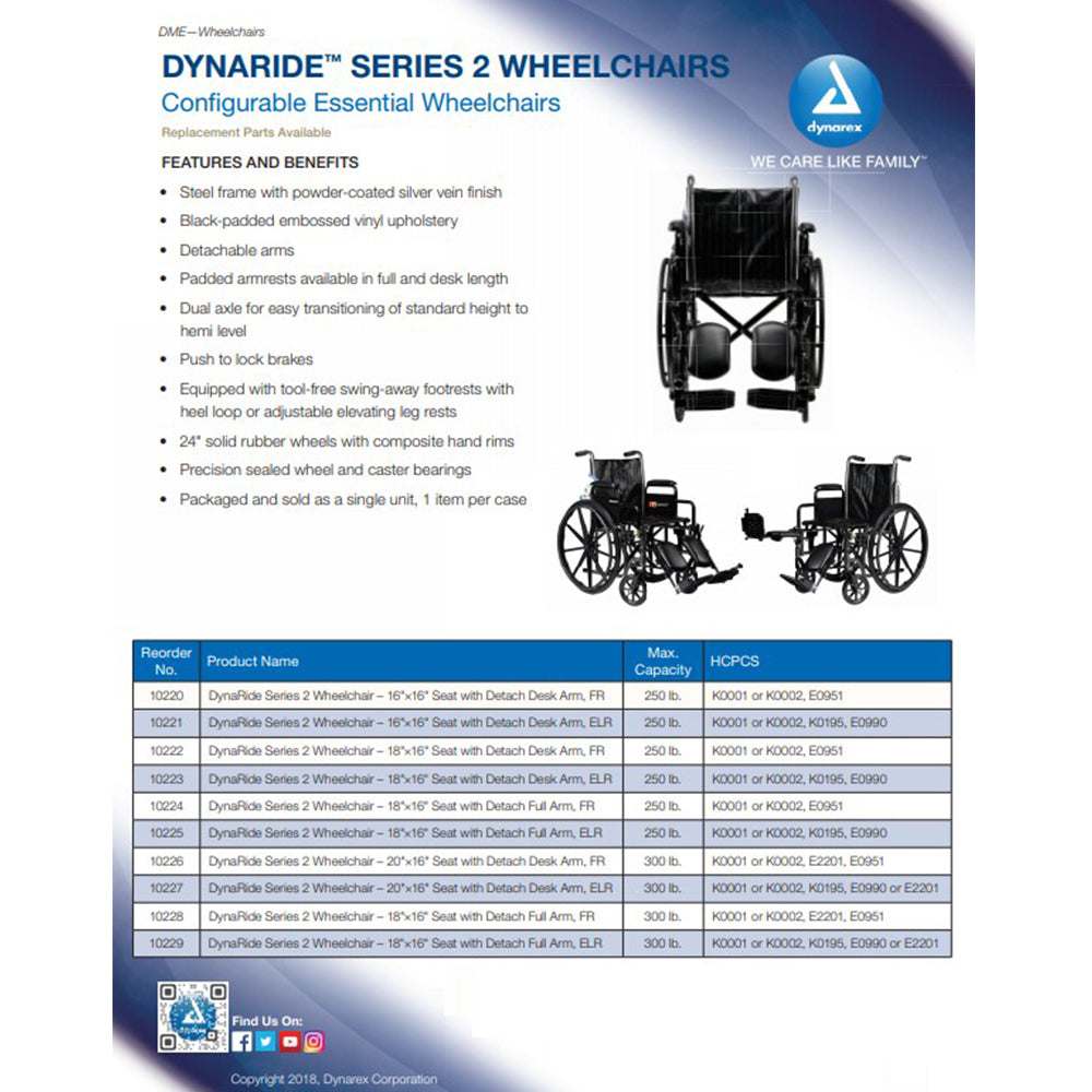 DynaRide Series 2 Manual Wheelchair