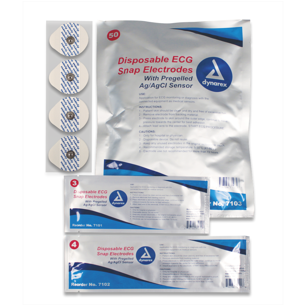Buy ECG Snap Electrodes - Disposable (50mm x 55mm) - DMG Medical Supply