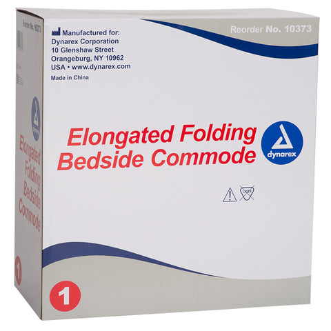 Elongated Folding Bedside Commode