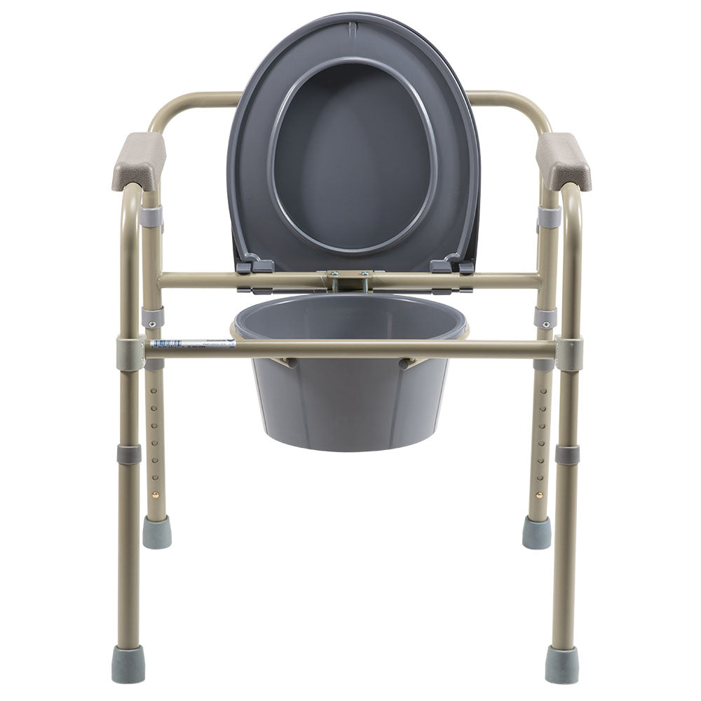 Dynarex Folding Bedside Commode - Steel