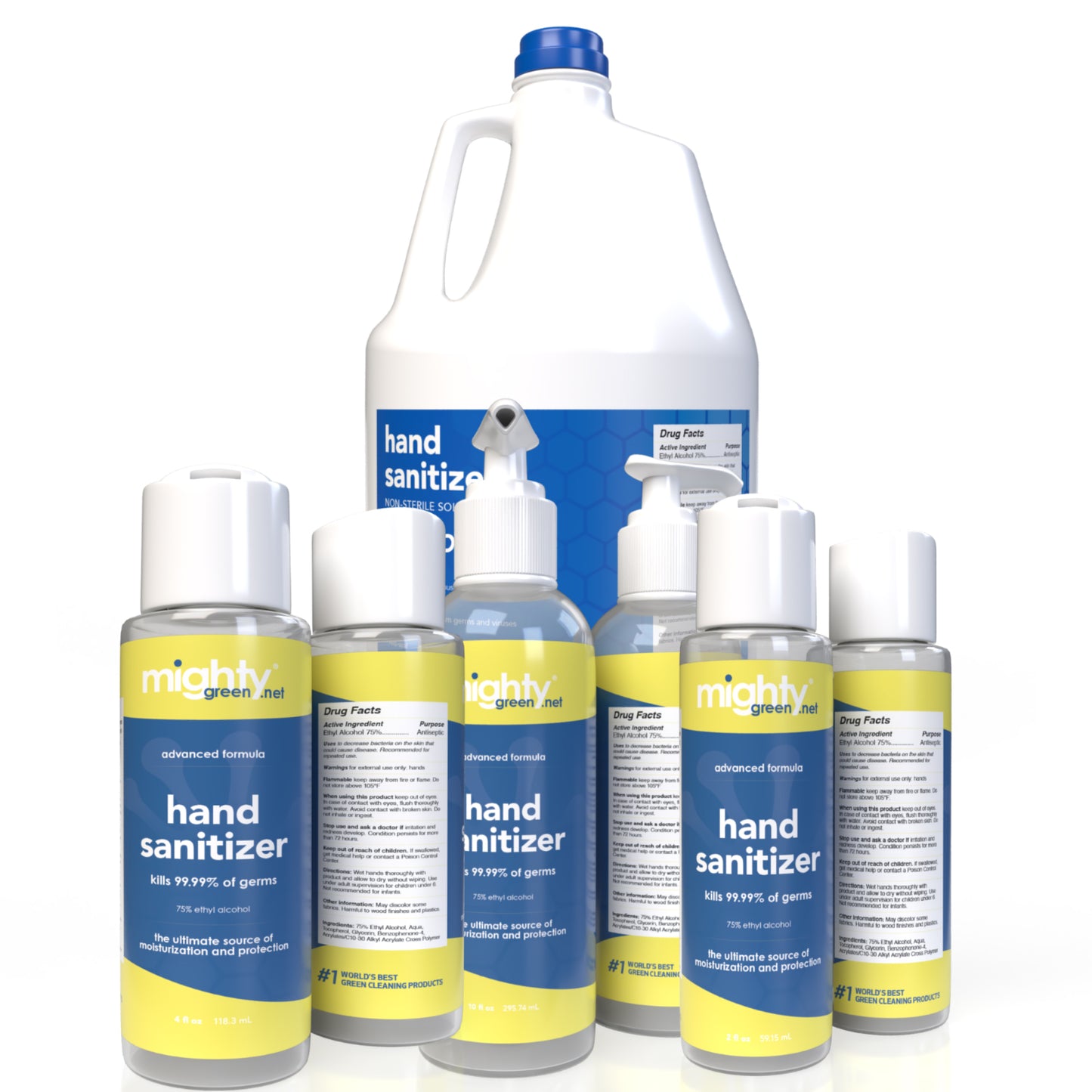 Mighty Green Hand Sanitizers - (2, 4, 8,10) oz