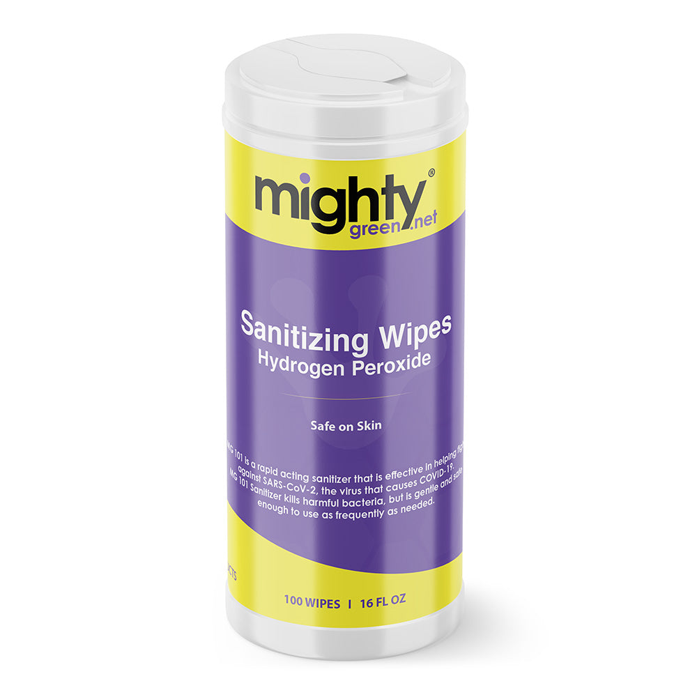 Mighty Green Hydrogen Peroxide Wipes 100 Count