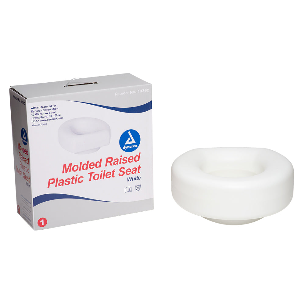 Dynarex Molded Raised Plastic Toilet Seat