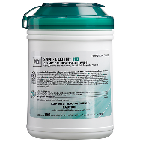 Sani-Cloth? HB Germicidal Disposable Cloth, Lg, XLG Canister