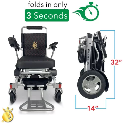 ComfyGO Patriot-11 Foldable Electric Wheelchair (20" Wide Seat)