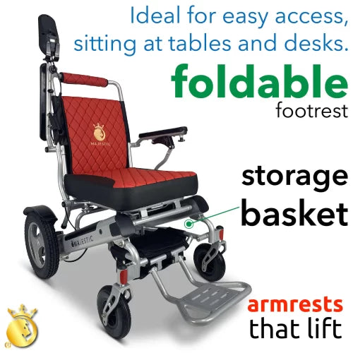 ComfyGO Patriot-11 Foldable Electric Wheelchair (20" Wide Seat)