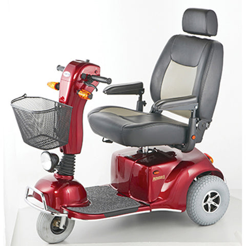 Pioneer 9 DLX - Bariatric Electric Scooter 3-Wheel - (S331) - Red