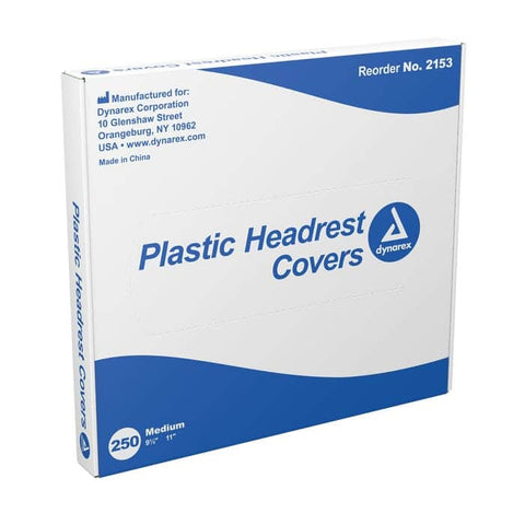 Dynarex Plastic Headrest Covers (Medium & Large)