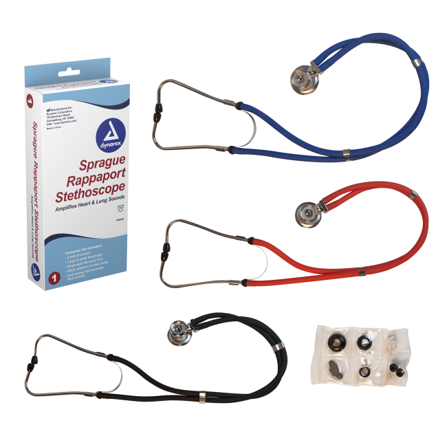 Sprague Rappaport Stethoscopes Black, Blue and Red