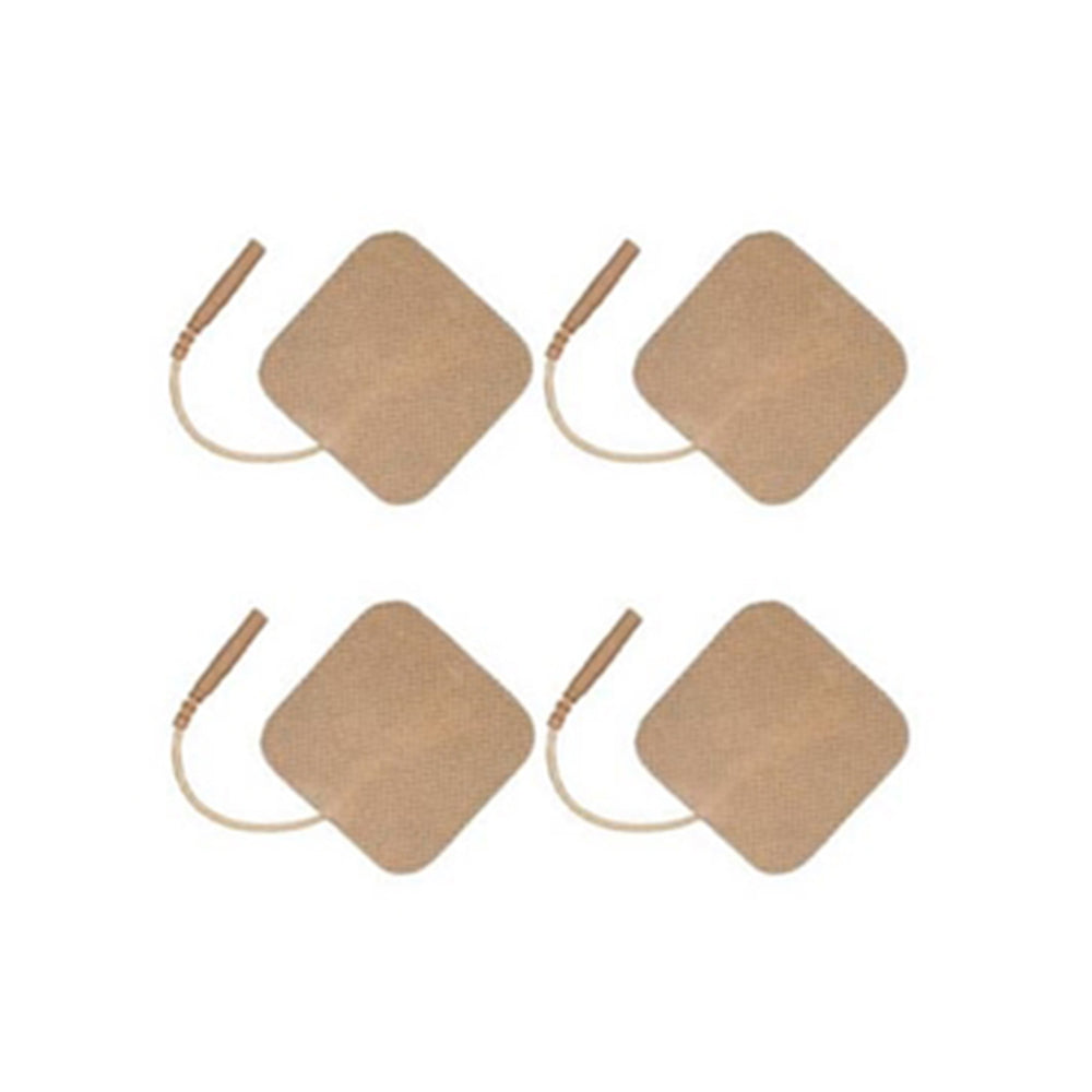 Square Tan Cloth Electrode, 2 x 2 - 4 Pack - 1