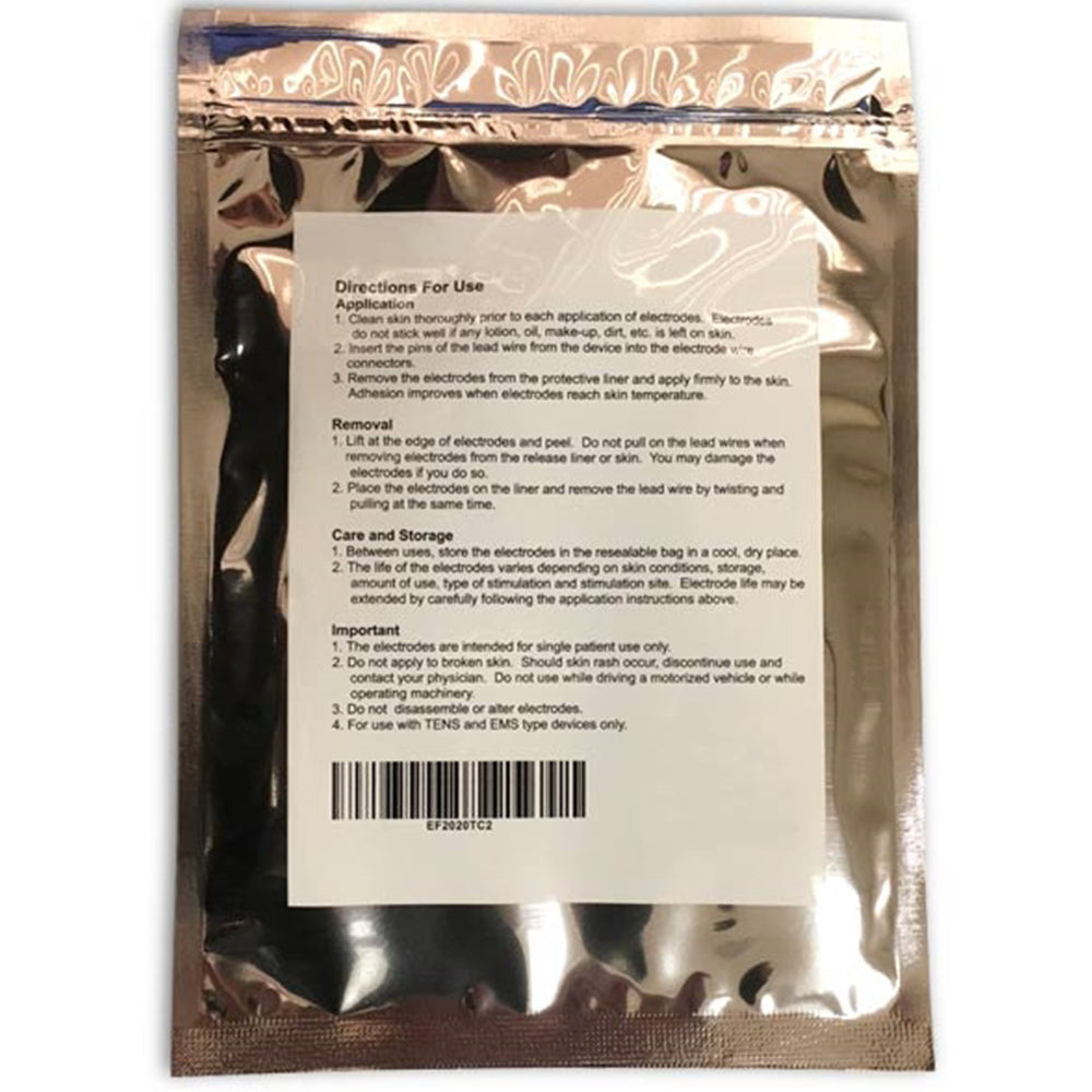 Square Tan Cloth Electrode, 2" x 2" - 4 Pack