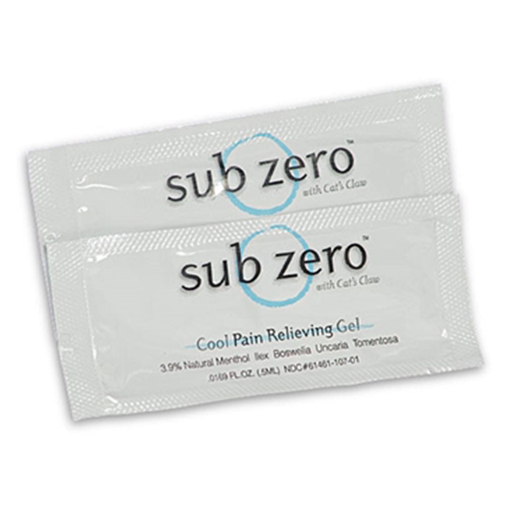 Sub Zero Pain Relieving Gel, 5 mL Packets - 12 Per Case