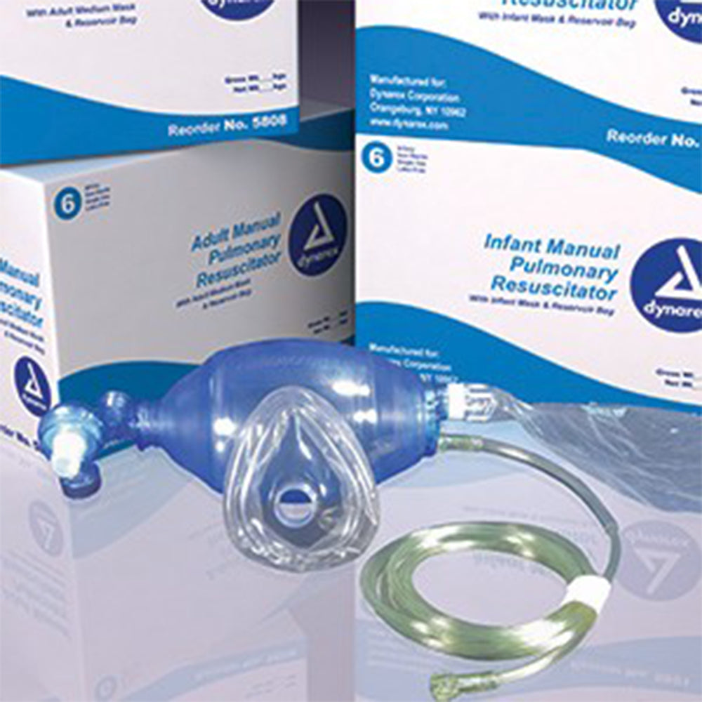 Dynarex Manual Pulmonary Resuscitator Bags (Adult and Infant MPR Bags)